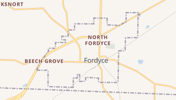 Fordyce, Arkansas map