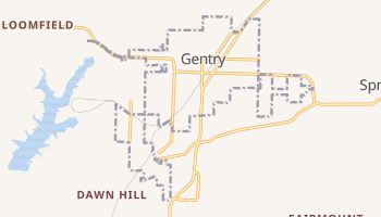Gentry, Arkansas map