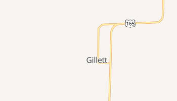 Gillett, Arkansas map