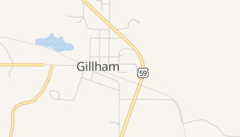 Gillham, Arkansas map