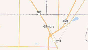 Gilmore, Arkansas map