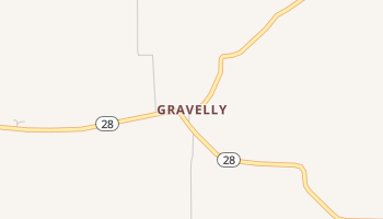 Gravelly, Arkansas map