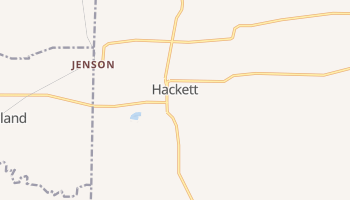 Hackett, Arkansas map