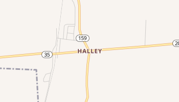 Halley, Arkansas map