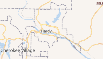 Hardy, Arkansas map