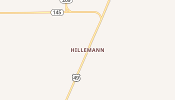 Hillemann, Arkansas map