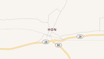 Hon, Arkansas map