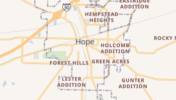 Hope, Arkansas map