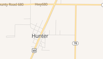 Hunter, Arkansas map
