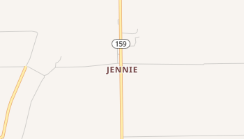 Jennie, Arkansas map