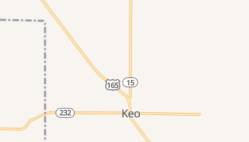 Keo, Arkansas map