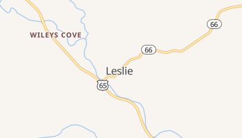Leslie, Arkansas map