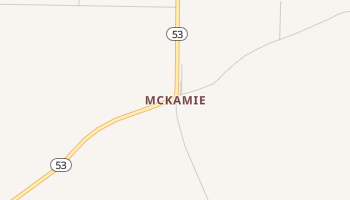 McKamie, Arkansas map