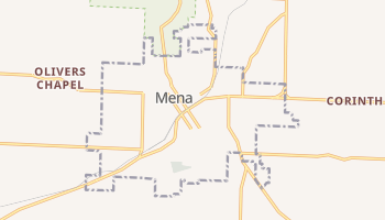 Mena, Arkansas map