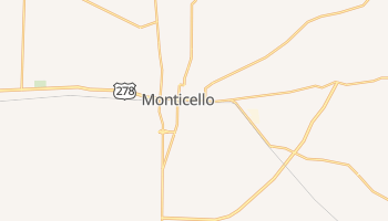 Monticello, Arkansas map
