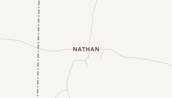 Nathan, Arkansas map
