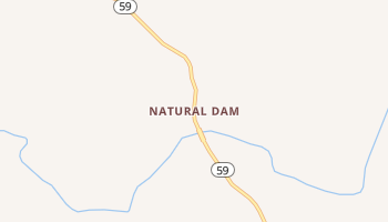 Natural Dam, Arkansas map