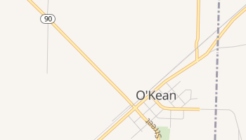 O'Kean, Arkansas map