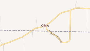 Oma, Arkansas map