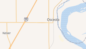 Osceola, Arkansas map