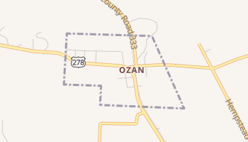 Ozan, Arkansas map