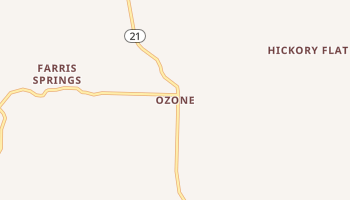 Ozone, Arkansas map