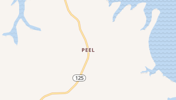 Peel, Arkansas map