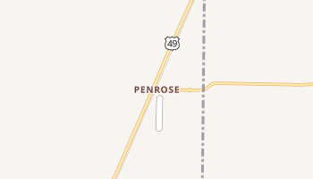 Penrose, Arkansas map