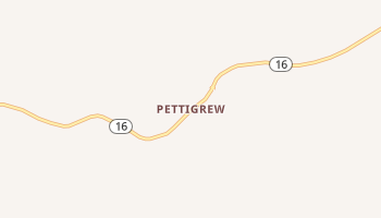 Pettigrew, Arkansas map