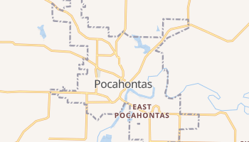 Pocahontas, Arkansas map