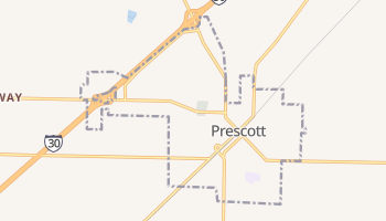 Prescott, Arkansas map