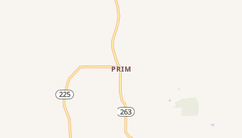 Prim, Arkansas map