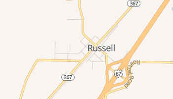 Russell, Arkansas map