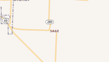 Sage, Arkansas map