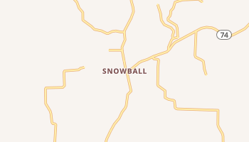 Snowball, Arkansas map