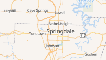 Springdale, Arkansas map