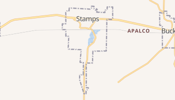 Stamps, Arkansas map