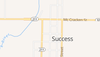 Success, Arkansas map