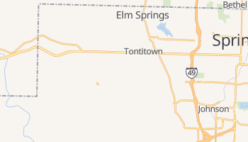 Tontitown, Arkansas map