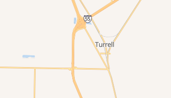 Turrell, Arkansas map