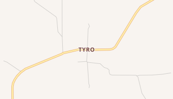 Tyro, Arkansas map