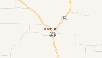 Umpire, Arkansas map