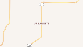 Urbanette, Arkansas map
