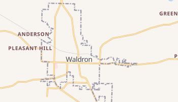 Waldron, Arkansas map