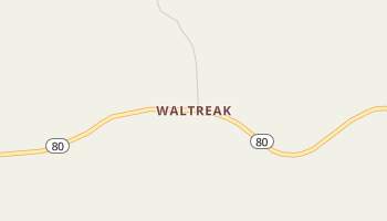 Waltreak, Arkansas map
