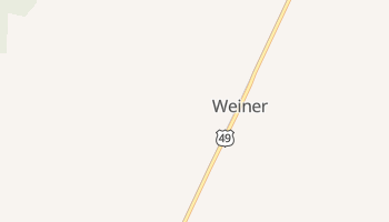 Weiner, Arkansas map