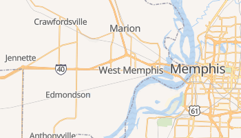 West Memphis, Arkansas map
