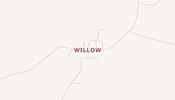 Willow, Arkansas map
