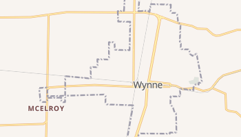 Wynne, Arkansas map