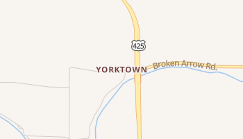 Yorktown, Arkansas map